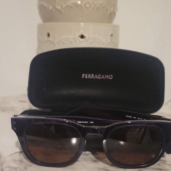 Salvatore Ferragamo Accessories - Sold  Ferragamo Black Sunglasses with Case